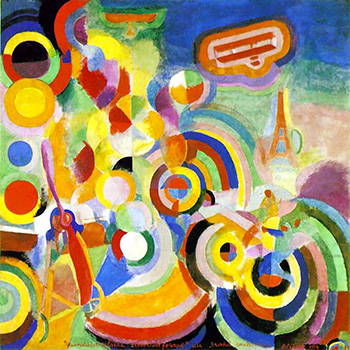 Tableau abstrait coloré de Robert et Sonia Delaunay