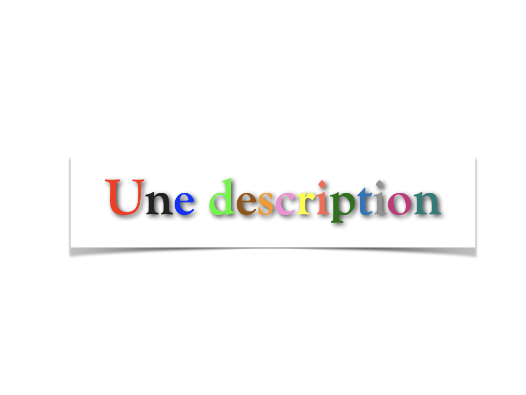 Proposition d'écriture