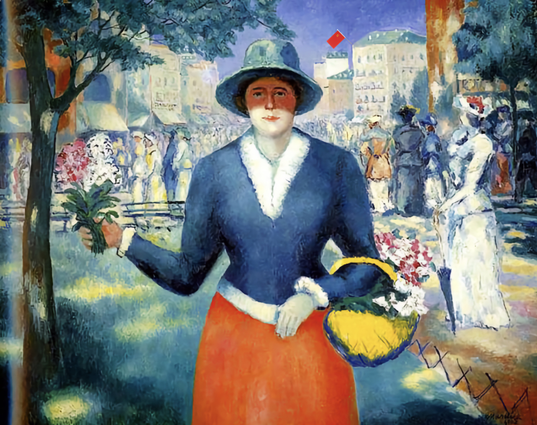 La Fille aux fleurs 1903 - jeu de l'intrus
