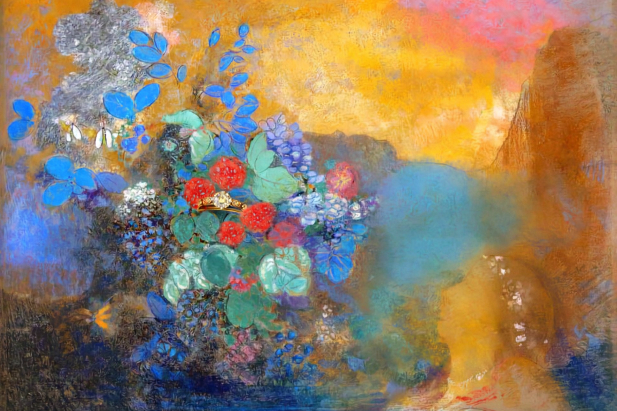 Ophélie parmi les fleurs 1905 - jeu de l'intrus